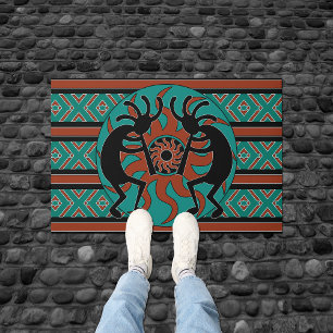 Stammes- aztekischer Kokopelli Südwestentwurf Fußmatte