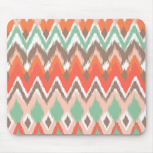 Stammes- aztekischer Zickzack Zickzack stripes Mousepad (Vorne)