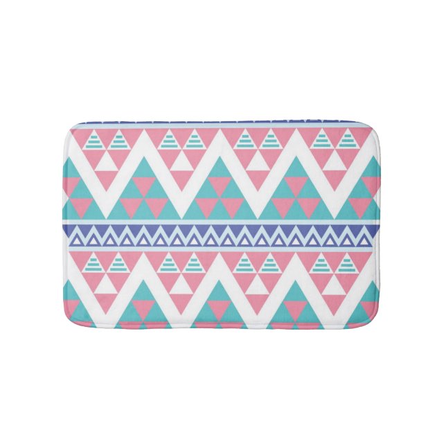 Stammes- aztekisches buntes Muster Badematte (Vorderseite)