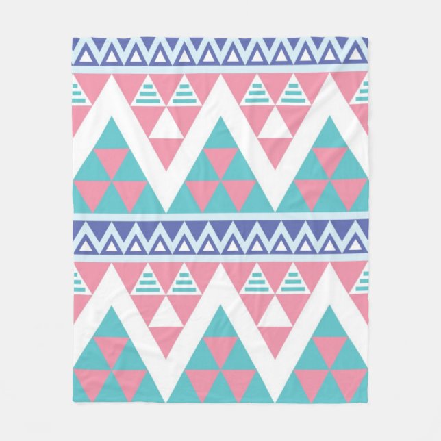 Stammes- aztekisches buntes Muster Fleecedecke (Vorderseite)