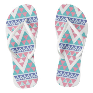 Stammes- aztekisches buntes Muster Flip Flops