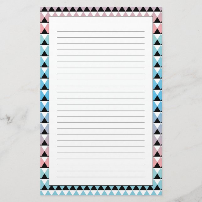 Stammes- aztekisches Ombre Muster Briefpapier (Vorderseite)