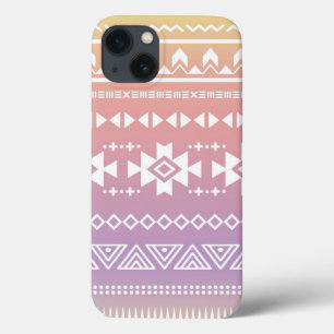 Stammes- aztekisches ombre Muster iPhone 13 Hülle
