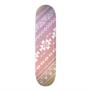 Stammes- aztekisches ombre Muster Skateboard