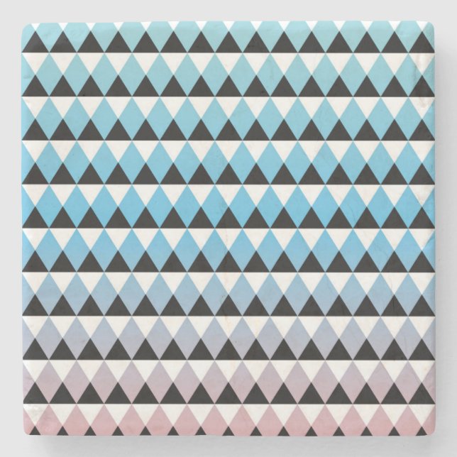 Stammes- aztekisches Ombre Muster Steinuntersetzer (Vorderseite)