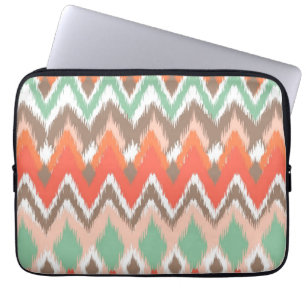 Stammes- aztekisches Zickzack Zickzack ikat Laptopschutzhülle