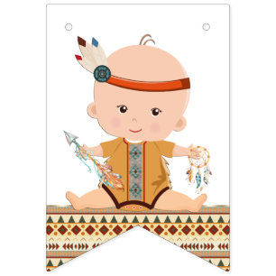 Stammes-Baby-Party-Banner Wimpelkette