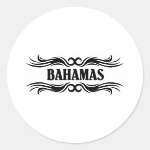 Stammes- Bahamas Runder Aufkleber