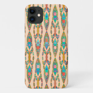 Stammes-Batik - Pfirsichrosa und Türkis Case-Mate iPhone Hülle