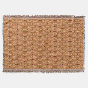 Stammes- Batik - Rost, Terrakotta und Beige Decke