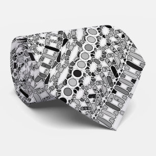 Stammes- Batik - Schatten von Grauem/von Grau Krawatte