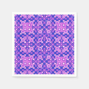 Stammes- Batik - Schatten von Lila Serviette