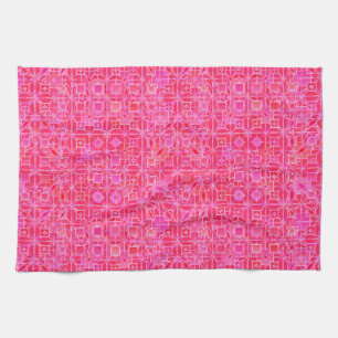 Stammes-Batik - Schattierungen von Fuchsia-Pink Handtuch