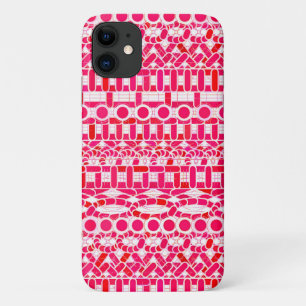 Stammes-Batik - Tiefrot, dunkelrot und weiß Case-Mate iPhone Hülle