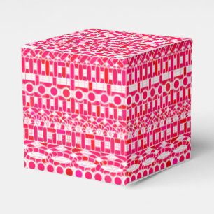 Stammes-Batik - Tiefrot, dunkelrot und weiß Geschenkschachtel