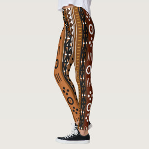 Stammes- Boho Entwurf Browns Leggings