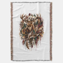 Stammes Boho Hirsch, Träumend von Hirschen
