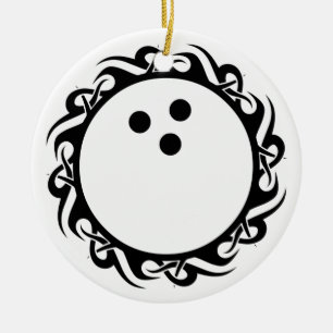 Stammes-Bowlingkugel Keramik Ornament