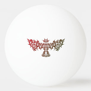 Stammes- Drache-Vogel-Tätowierungs-Rot Tischtennisball