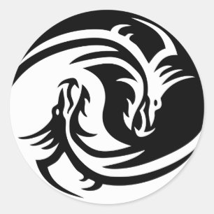 Stammes- Drache Yin Yang Aufkleber