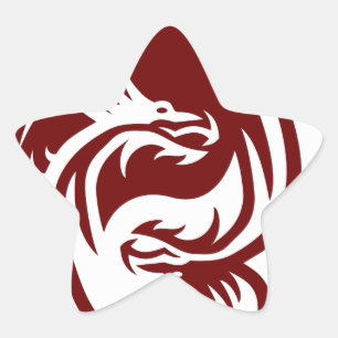 Stammes- Drachen Yin Yang (kundengerecht) Stern-Aufkleber