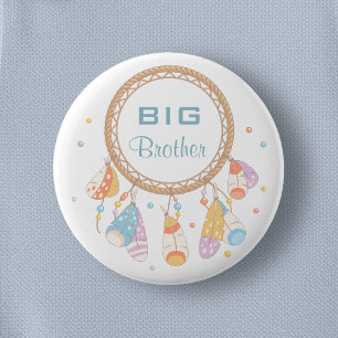 Stammes- Dreamcatcher Boho großer Bruder Button