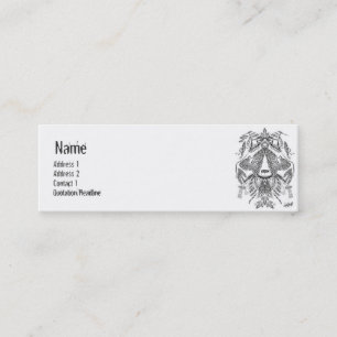 Stammes- - dünn mini visitenkarte