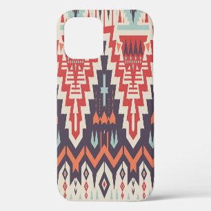 Stammes-Eleganz: Geometrischer Ethnischer Druck iPhone 12 Hülle