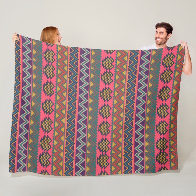 Stammes-Energie-Blanket - Bold & Cozy Boho Vibes Fleecedecke (Beispiel)