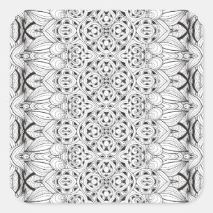 Stammes- Entwurf Quadratischer Aufkleber