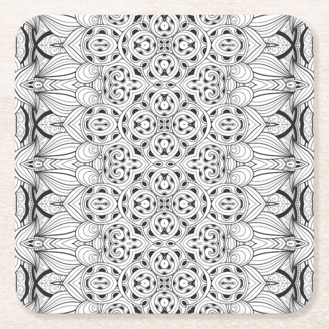 Stammes- Entwurf Rechteckiger Pappuntersetzer (Vorderseite)