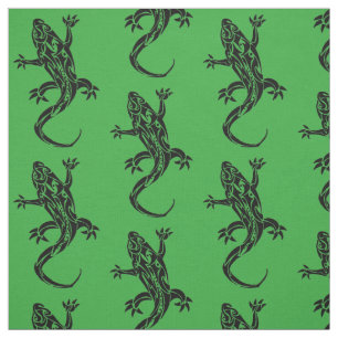 Stammes- Gecko-Muster Stoff