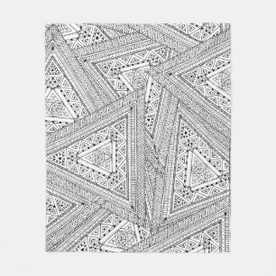 Stammes- Gekritzel 2 Fleecedecke