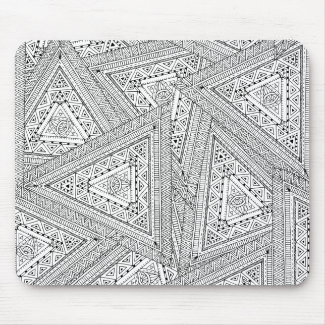 Stammes- Gekritzel 2 Mousepad (Vorne)