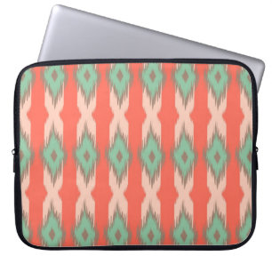 Stammes- geometrisches ikat girly abstraktes laptopschutzhülle