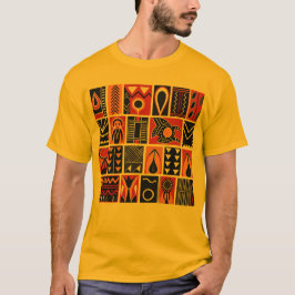 Stammes-Geometrisches Muster T-Shirt