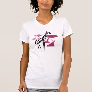 Stammes- Giraffe - lila T-Shirt