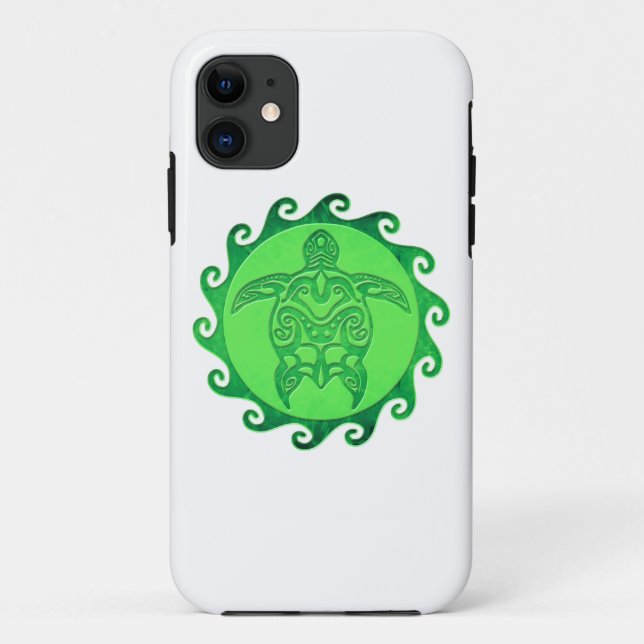 Stammes- grüne Meeresschildkröte Case-Mate iPhone Hülle (Rückseite)
