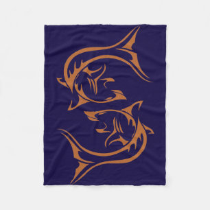 Stammes- Haifisch Fleecedecke
