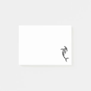 Stammes- Hammerhai-Haifisch-Illustration Post-it Klebezettel