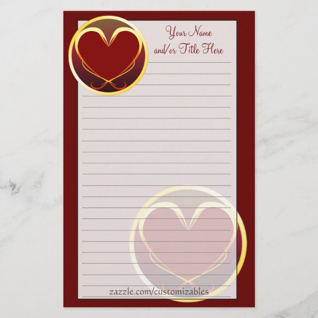 Stammes- Herz-Briefpapier Briefpapier (Vorderseite)