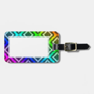 Stammes- Ikat Regenbogen-buntes Muster Gepäckanhänger