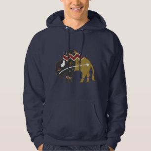 Stammes- indischer Büffel Hoodie