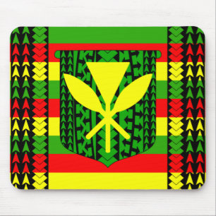 Stammes- Kanaka Maoli Flagge Mousepad