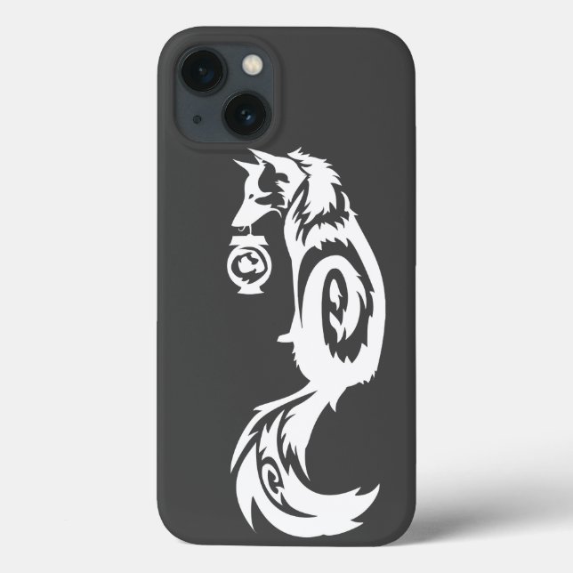 Stammes- Kitsune Fox mit Geist-Laterne Case-Mate iPhone Hülle (Rückseite)