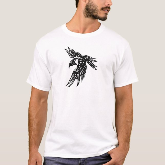 Stammes- Krähe T-Shirt (Vorderseite)