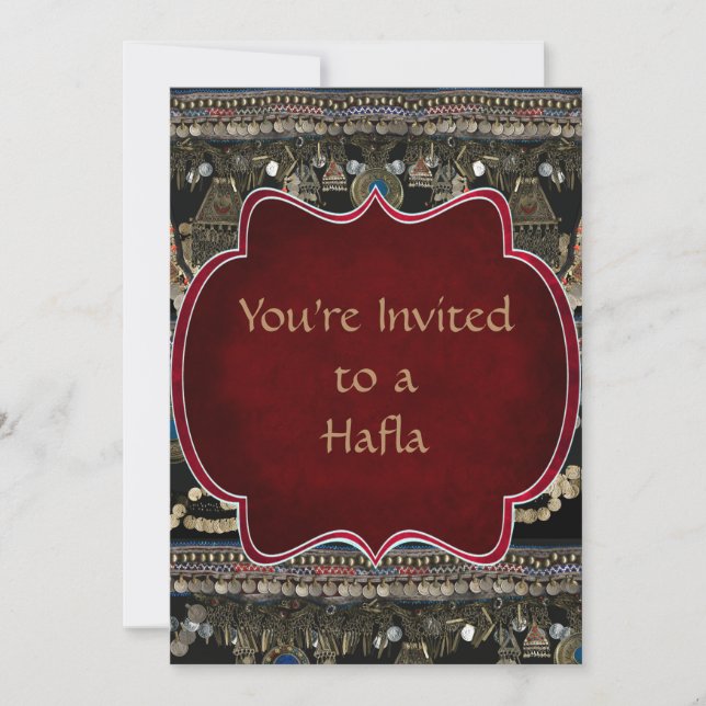 Stammes- Kuchi Bauchtanz Einladung (Vorderseite)