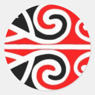 Stammes- Kunst der Maori- Entwürfe für Sie Runder Aufkleber