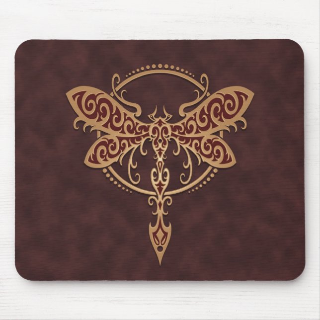 Stammes- Libelle - Braun Mousepad (Vorne)