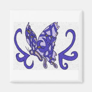 Stammes- lila Schmetterling Magnet